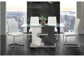 D219DT Dining Table + Chair WHITE