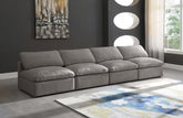Plush Velvet Standard Modular Down Filled Cloud-Like Comfort Overstuffed 140" Ar