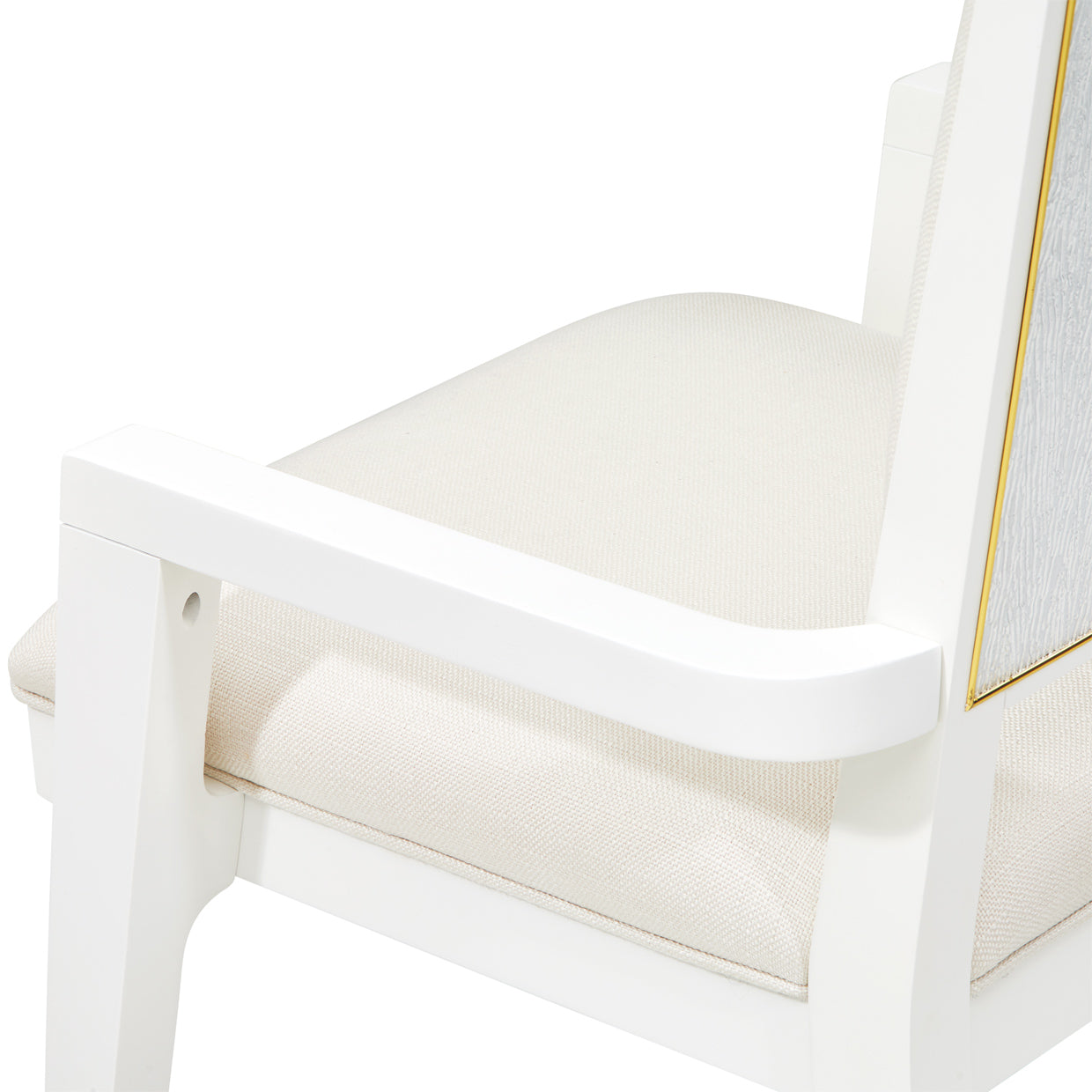 Palm Gate Arm Chair Cloud White