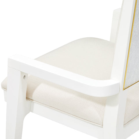 Palm Gate Arm Chair Cloud White