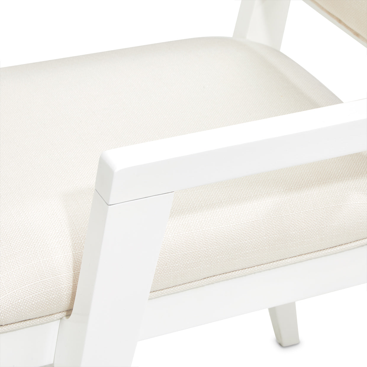 Palm Gate Arm Chair Cloud White
