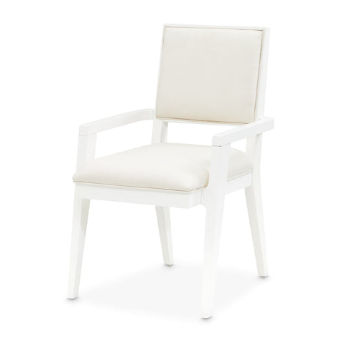 Palm Gate Arm Chair Cloud White