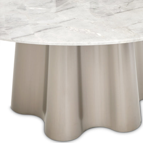 St. Charles Round Marble Dining Table