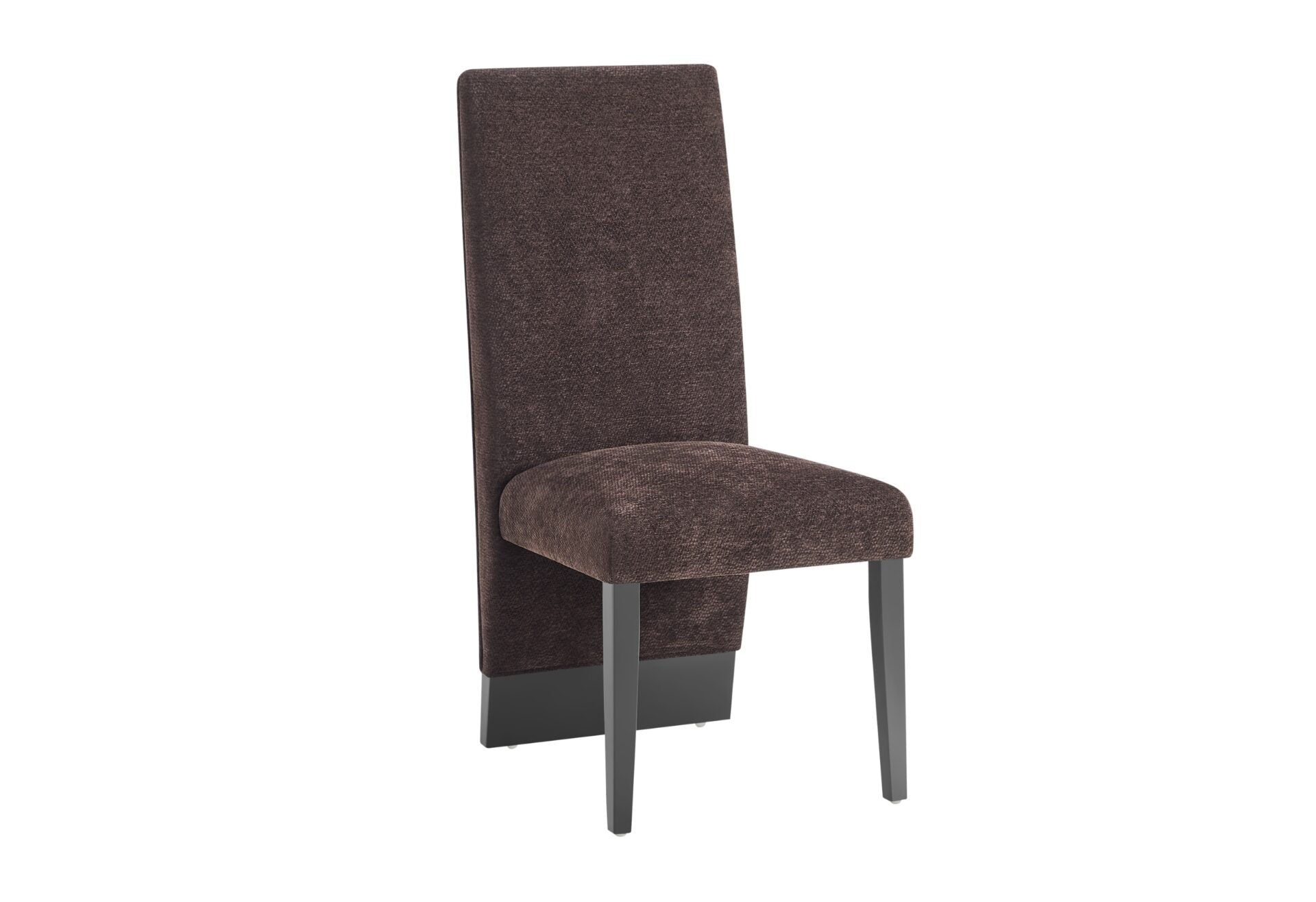 D12 DINING TABLE AND 4 D12 BROWN DINING CHAIRS
