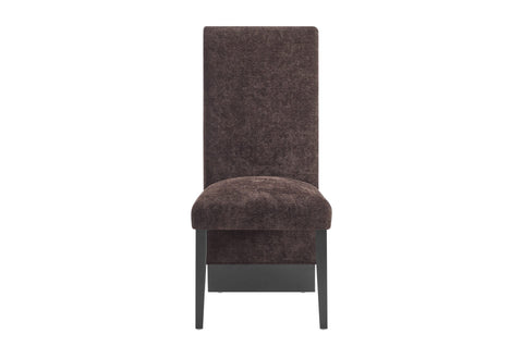 D12 DINING TABLE AND 4 D12 BROWN DINING CHAIRS