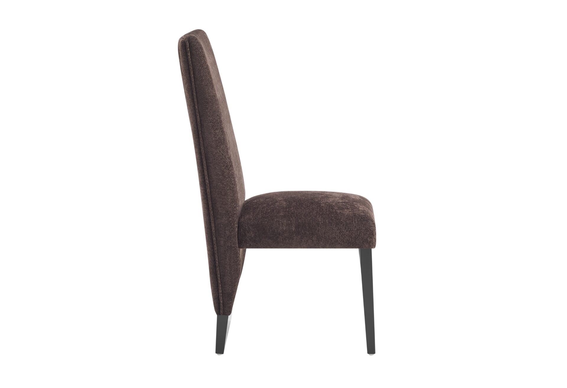 D12 DINING TABLE AND 4 D12 BROWN DINING CHAIRS