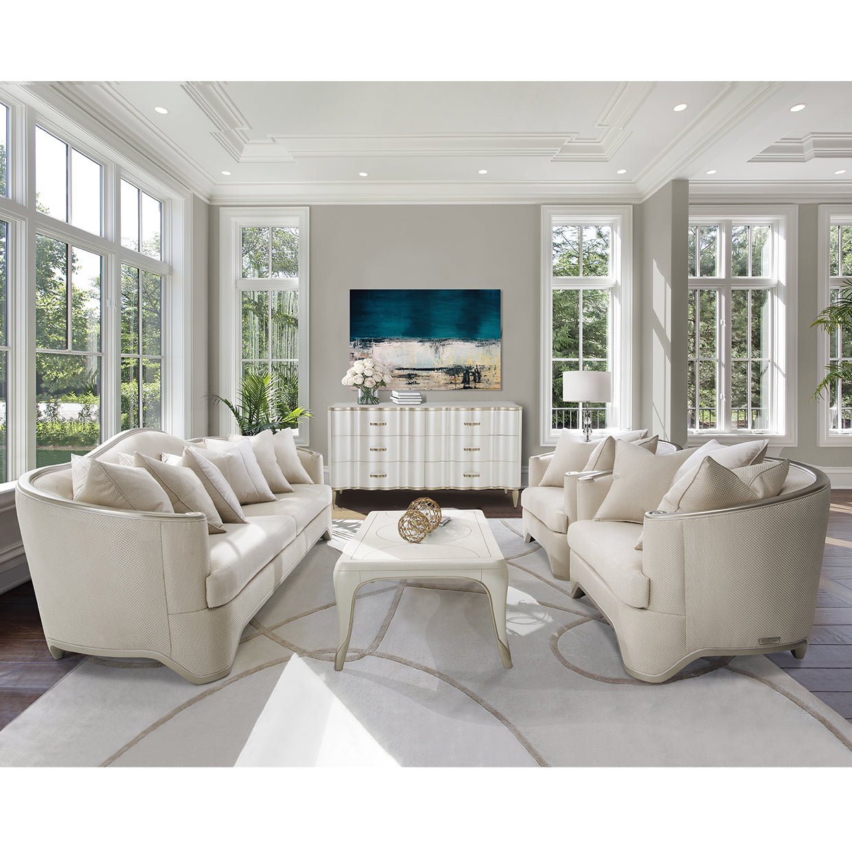 London Place Sofa Light Champagne