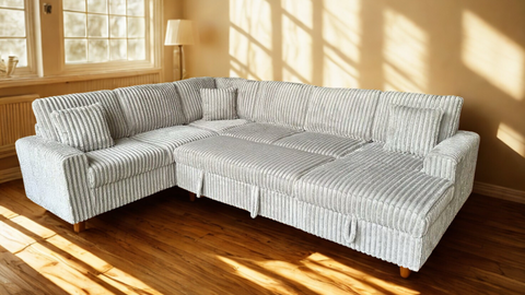 Grande Sectional Black / Gray / Cream