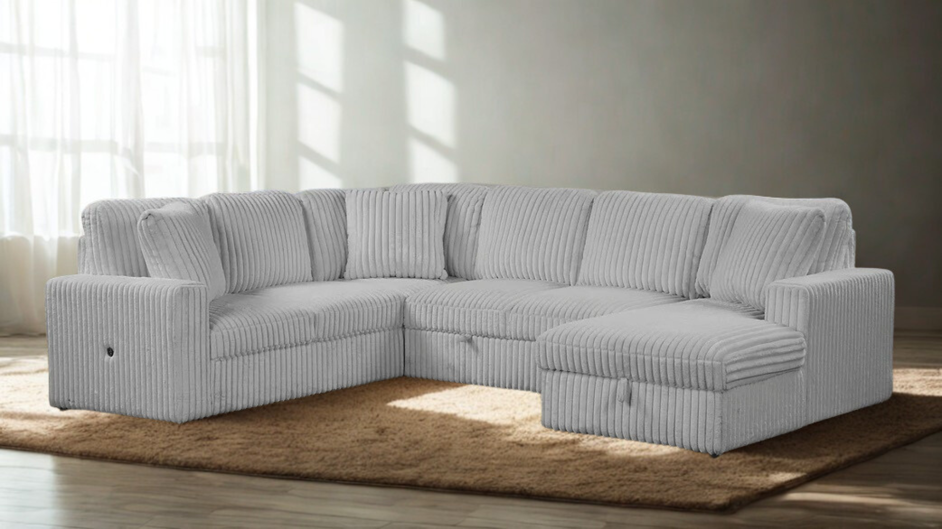Grande Sectional Black / Gray / Cream