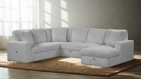 Grande Sectional Black / Gray / Cream