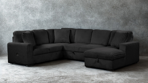 Grande Sectional Black / Gray / Cream