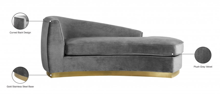 Julian Velvet Chaise Lounge